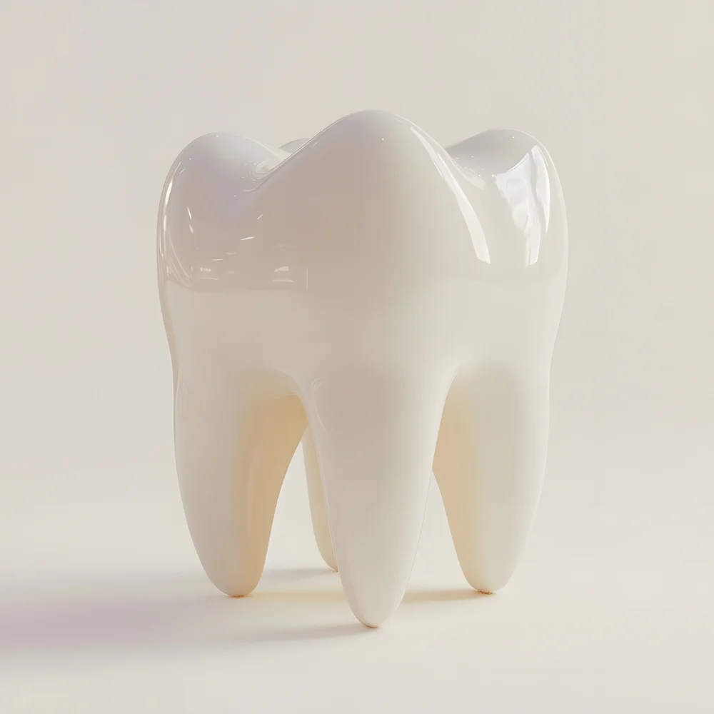 3D illustration of a healthy tooth with smooth enamel surface used for patient education at Hanlon Creek Dental in Guelph, ON